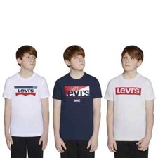 LEVI'S Youth Boys 3 Pack Tees T-Shirt Set, Size - Small 8 , New With Tags