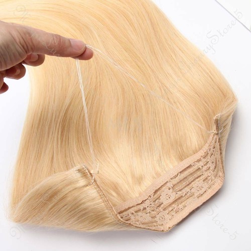Highlight Wire In On One Piece REMY Human Hair Extensions Hidden Best Weft THICK - 第 3/68 張圖片