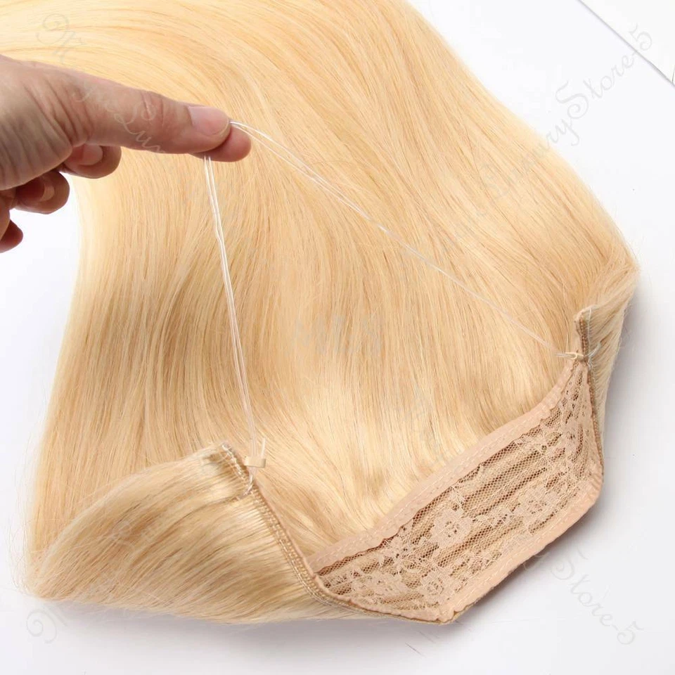 Hair Human Extensions Wire on REAL No Clip In 100% Hair Human Thick BLONDE Wefts - Image 3 of 4
