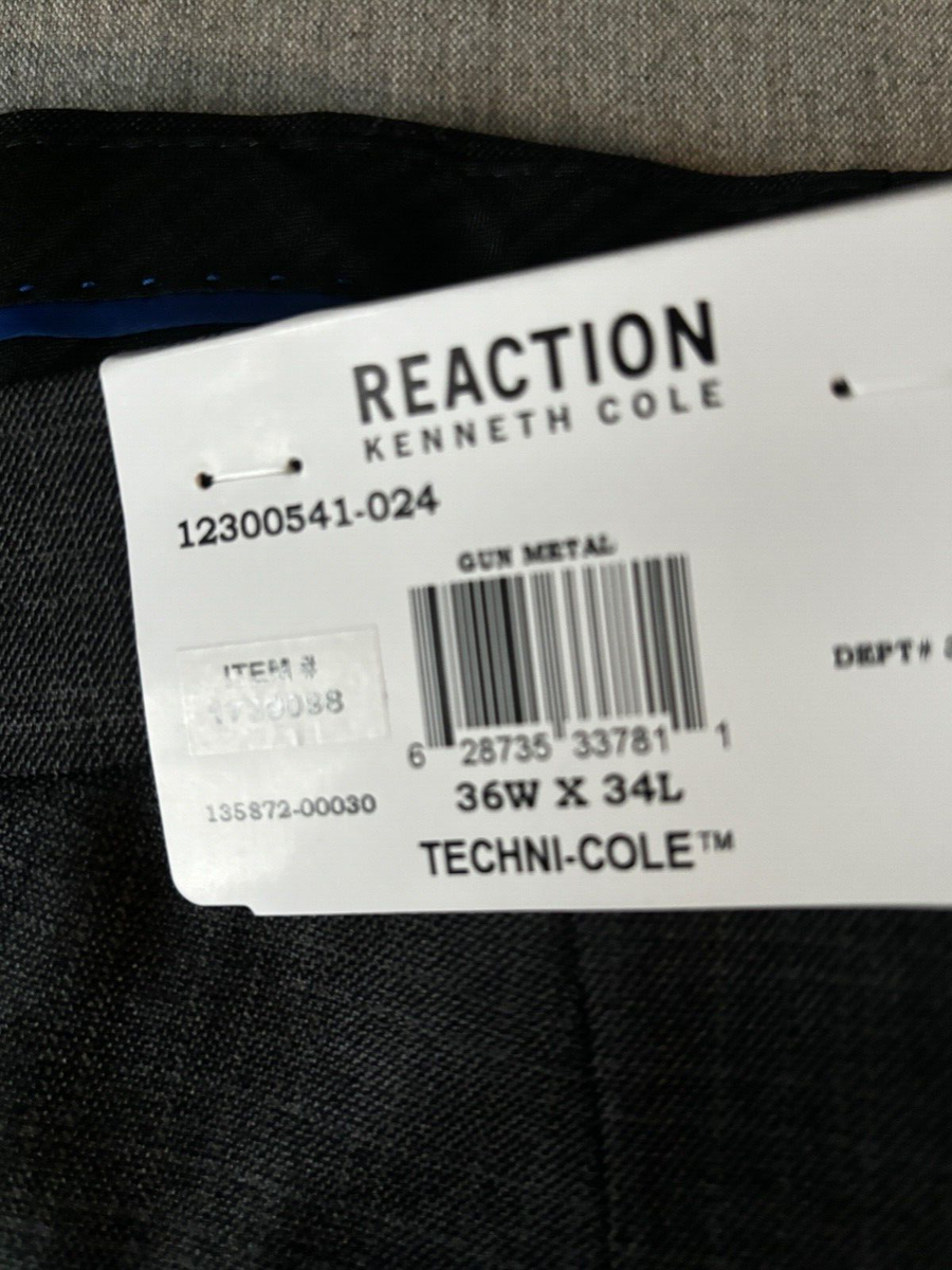 ベスト Reaction Kenneth Cole Pants Flex Suit Separate Gun Metal Gray 36 x