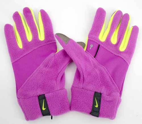 Nike Thermal Tech Gloves Women's Running Magenta/Volt/Silver - Picture 2 of 4