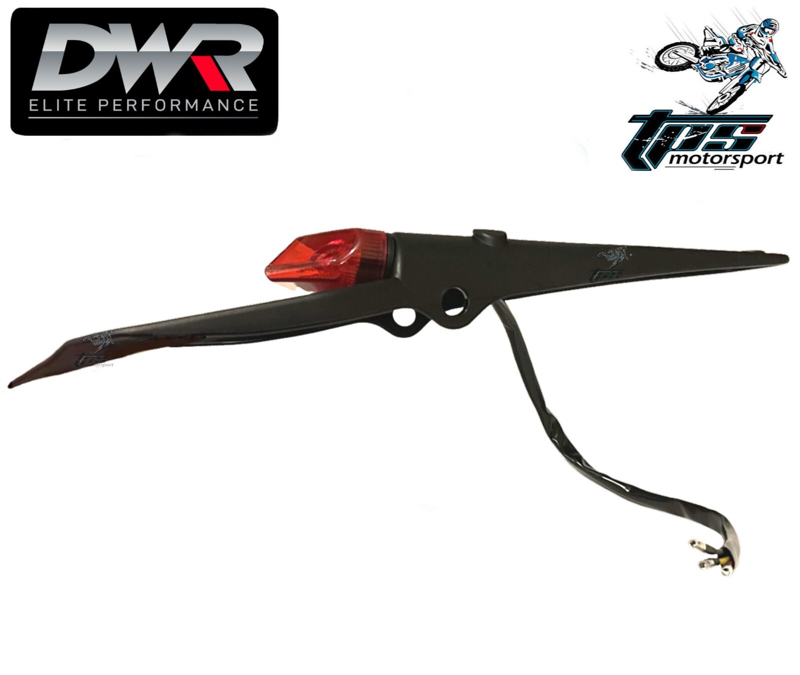 DWR REG NUMBER PLATE HOLDER TAIL TIDY LIGHT KAWASAKI KLX 125 140 300