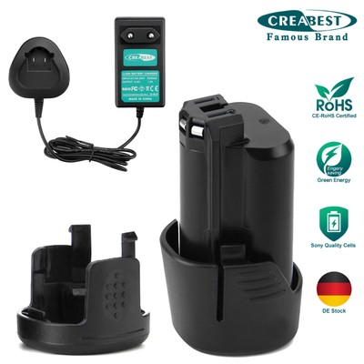 Für Bosch GSR GDR GSA GSB GWB 10.8 V-LI BAT411 3.5Ah 10.8V Li-ion Akku/Ladegerät