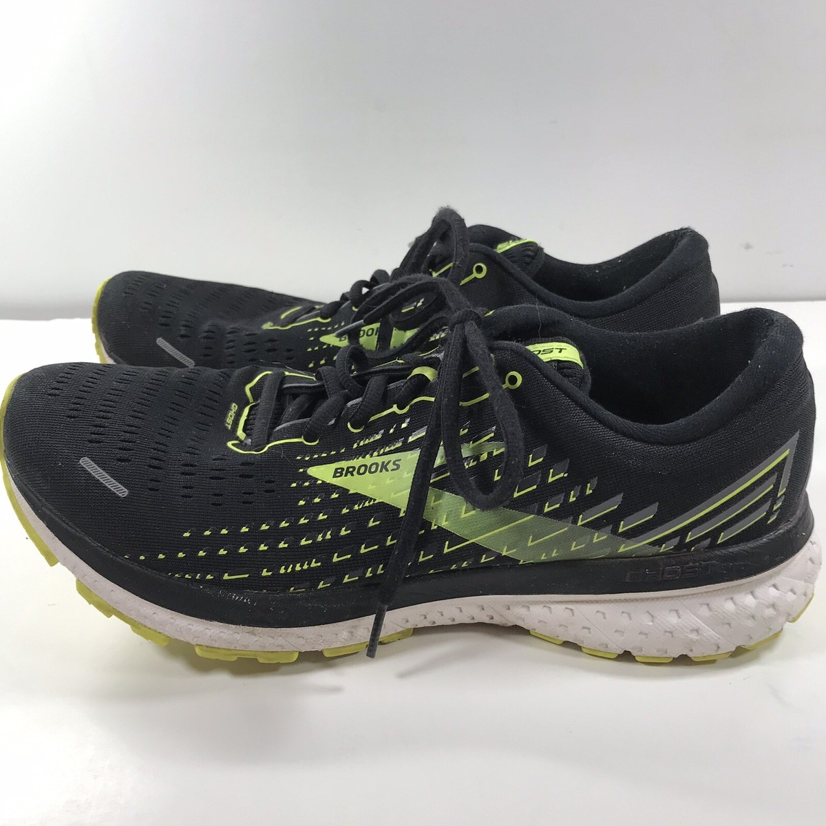 Brooks Ghost 13 1103481D039 Black White Running Shoes Men's Size