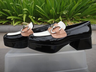 Jeffrey Campbell STUDENT PLATFORM LOAFER Black, White, Nude Patent Wmn 