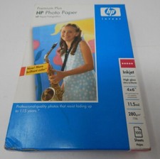 Premium Plus HP High Gloss Inkjet 4x6 Photo Paper -100 Sheets New Sealed