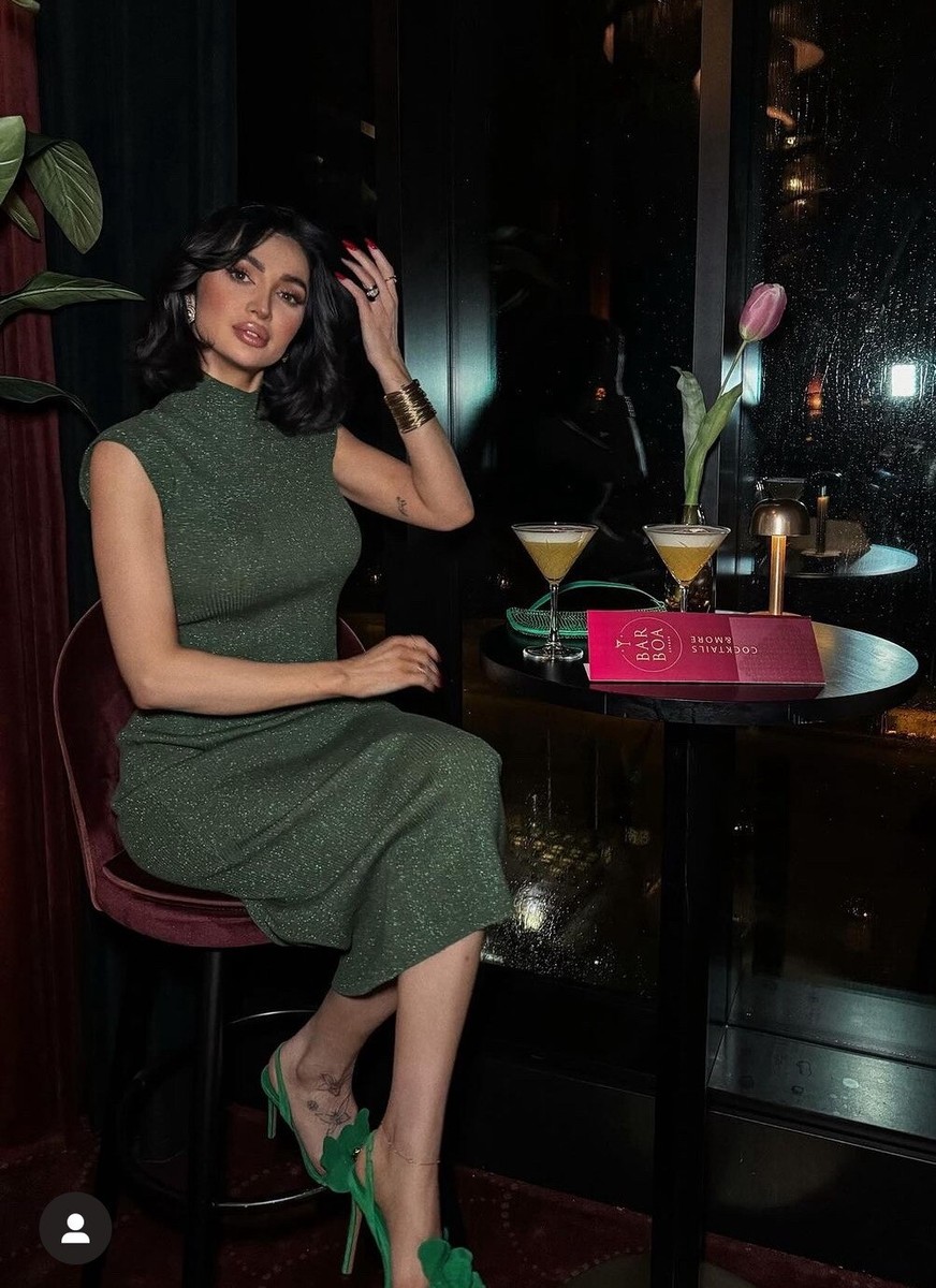 ZARA NEW FW23 WOMAN MIDI METALLIC THREAD KNIT DRESS GREEN S-XL 3471/105 |  eBay