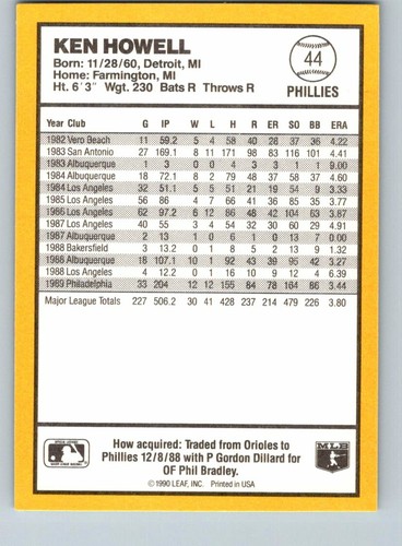 Cartes de baseball Donruss Best of the National League 1990 - U-Pick from list - Photo 89 sur 287