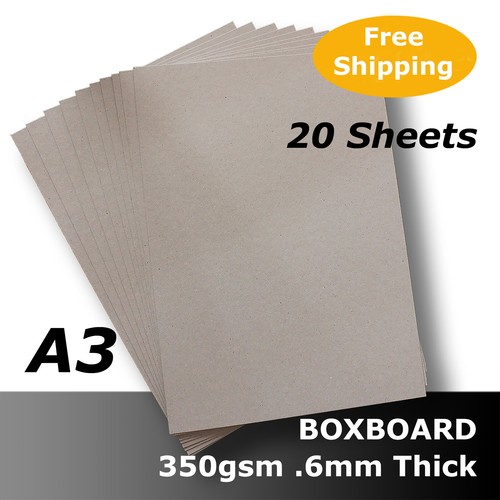 BoxBoard Backing Card ChipBoard A3 Size 100% ReCycled Choose Thickness #BA3S - Picture 4 of 47
