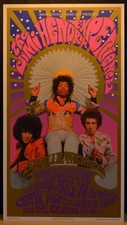 7 X 4 inch THE JIMI HENDRIX Experience psychedelic postcard BOB MASSE Saville