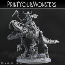 3D Printed Print your Monster Skeleton Mounted T-Rex 28 32mm D D