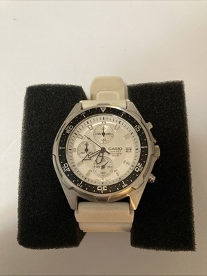 Casio Quartz AMW-380 Water Resist 100 M Men's Stainless Steel Watch Pre Owned 