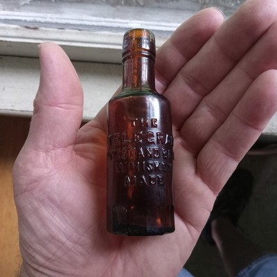 THE TELEGRAM PUREST & BEST WHISKEY DAVID NETTER PHILA RARE SAMPLE MINI BOTTLE