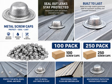 METAL ROOF Leaks /Metal Roof Screw Caps Galvalume 36mm 100/250/500/1000/2500