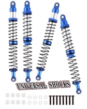 4 PCS 130mm Universal Shock Absorber Upgrade 1/10 RC Car Aluminum Damper Blue