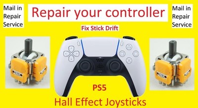 Repair Service - Fix Your Playstation 4 & 5 Controller Stick Drift - Hall Effect