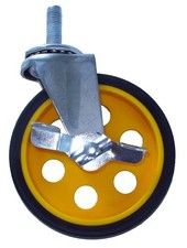 Rock-N-Roller Caster with Brake 5" x 1.25" 2-Pack for R8 R10 Multi-Carts, Blac