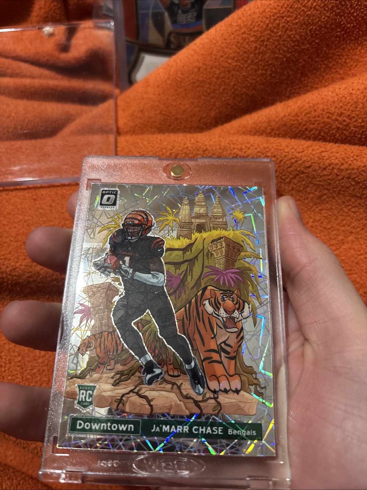 JA'MARR CHASE 2021 DONRUSS OPTIC #36 RC ROOKIE DOWNTOWN BENGALS SP Mint