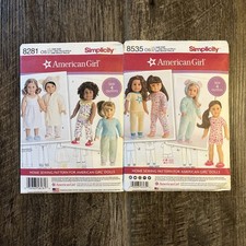 American Girl Simplicity 2 Patterns Doll Clot...