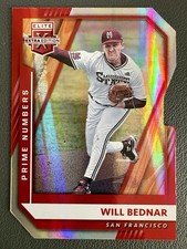 2021 Panini Elite Extra Edition #14 Will Bednar Prime Numbers B Die Cut #/155 SN