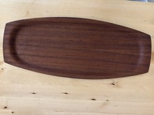 Vintage Danish Mid Century Teak Furnier länglich Tablett