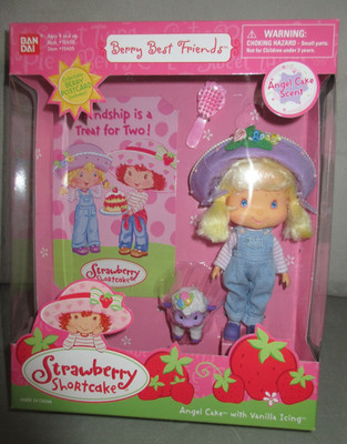 2002 NEW Bandai ANGEL CAKE Strawberry Shortcake Doll w Vanilla Icing Best Friend