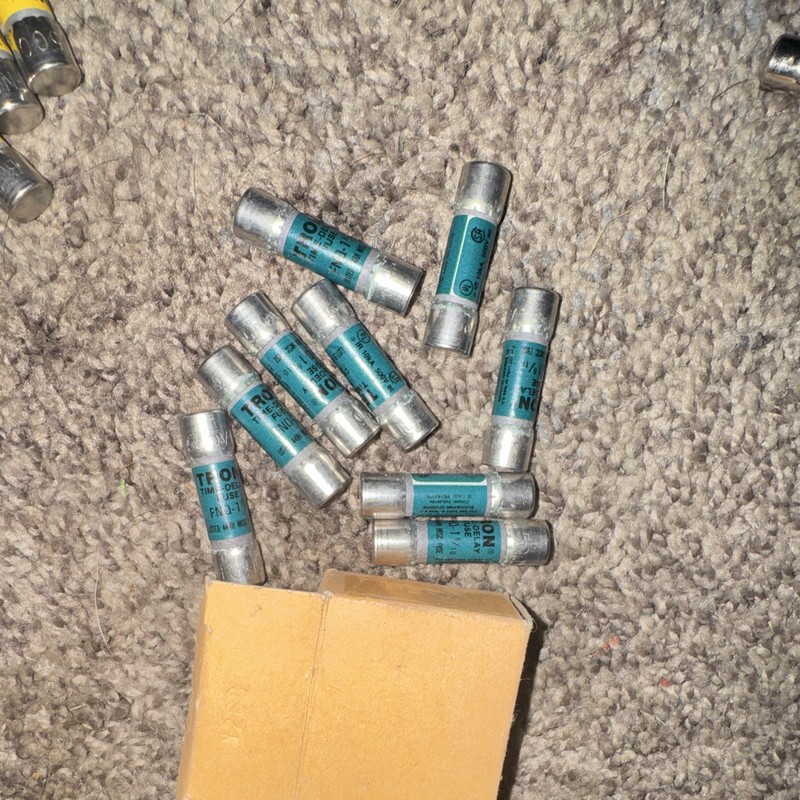 FNM-1/2 0.5A 250V AC Time-Delay/Slow-Blow (T) HRC Cartridge Fuse Lot
