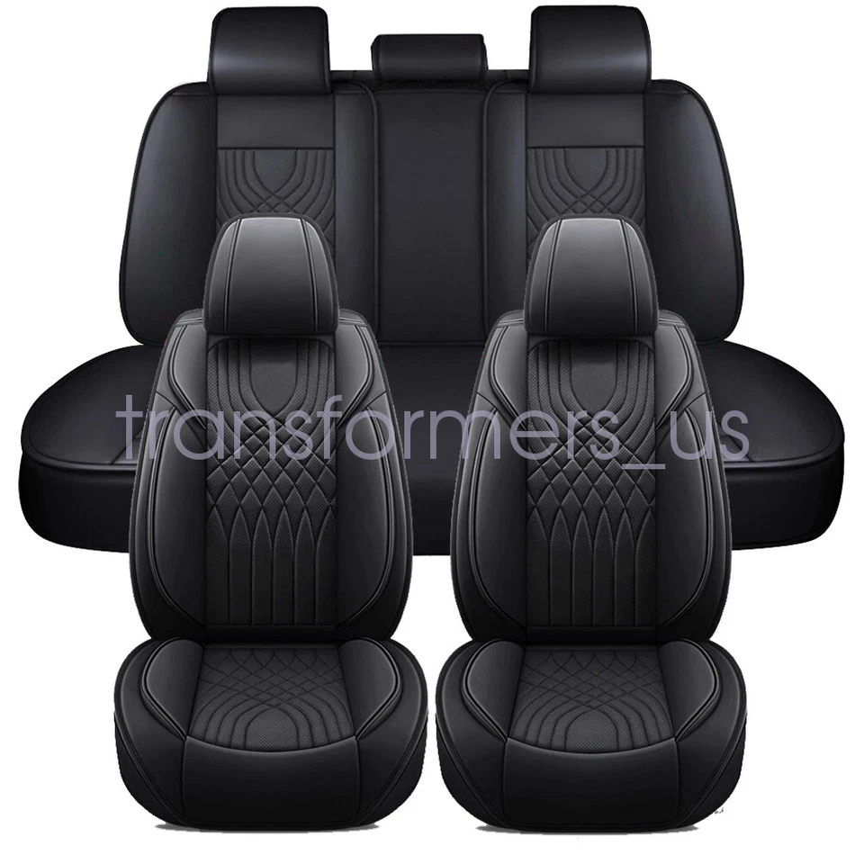 Juego completo de fundas de asiento de coche de cuero para Toyota RAV4 5 asientos delanteros + traseros protectores Foto 3 de 4
