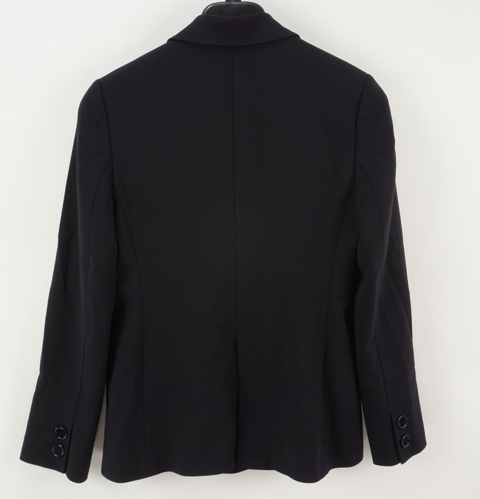 Vintage Valentino Women's Size 10 Whipstitch Peak Lapel Woven Wool Suit Jacket thumbnail 2