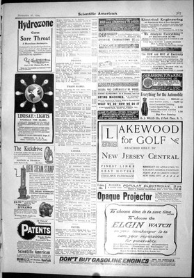 Alter Druck Scientific American 1904 Elgin Uhr Lakewood Golf Griffin Mill 20th