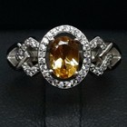 World Class 1.16ctw Citrine & White Sapphire 925 Silver Ring Size 8 — photo 2
