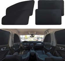 Car Window Shades, 4 Pcs Privacy Curtains, 100 Block Light Color: Black-4PCS