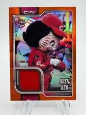 2026 Topps Series 1 Celebration ROSIE RED Orange Mascot Patch /25 #MAS-ROS