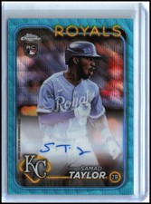 2024 Topps Chrome #RA-ST Samad Taylor Aqua Wave Refractor Auto /199 RC