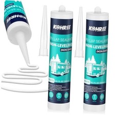 Non-Leveling RV Roof Sealant Pack, Non Sag Lap Sealant for Roofs White, 2