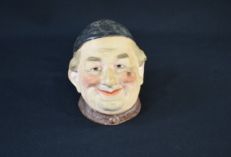Bernard Bloch Bisque Porcelain Monk Humidor Tobacco Jar