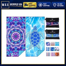 Microfiber Beach Towel 71x32 Inch Sand Free Double Sided Print