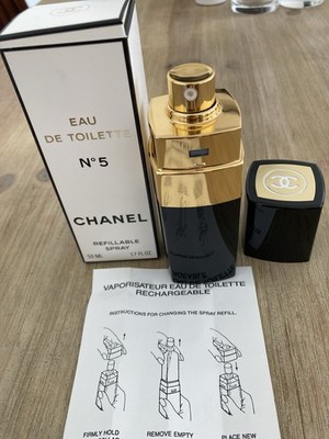 Rare Chanel N°5 Vintage EDT Spray Refillable 50ml, by Chanel, 1990s, Collectible