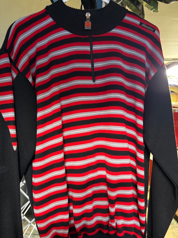 Santini LS wool cycling jersey mens L