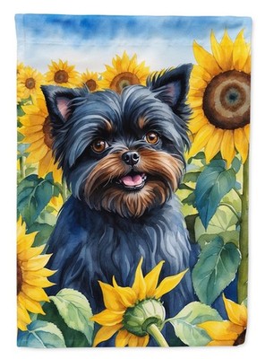 Caroline's Treasures Affenpinscher in Sunflowers Garden Flag DAC6000GF