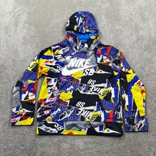 Nike SB Boys Medium Multicolor Collage Graphic Hoodie Pullover 7915-370