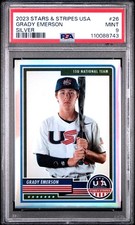 2023 PANINI STARS & STRIPES USA SILVER #26 GRADY EMERSON PSA 9