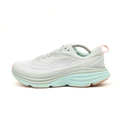 Hoka One Damen Bondi 8 Sneaker Weiß Mint Peach Mesh Low Top Laufschuh EU 40 2/3