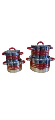 Batterie De Cuisine En Acier Inoxydable 4 Pièces Compatible Tout feux Induction - Photo 1/4