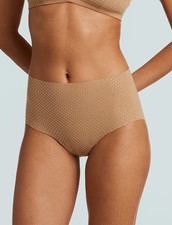 NEW  138 COMMANDO PARTY STARTER HIGH WAIST BIKINI BRIEFS CRYSTAL BUFF SZ M/L