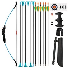15lbs Recurve Bow and Arrow Set for Beginners, Left  Right Handed Youth Arch...