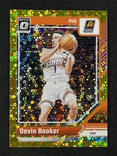 2024-25 Panini Donruss Optic Fast Break Devin Booker #11 Gold Disco Prizm /10