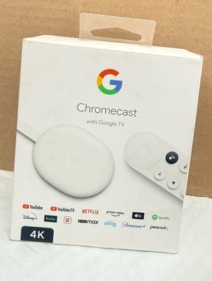 Google Chromecast with Google TV  4K Media Player - GA01919-US  Open  BOX