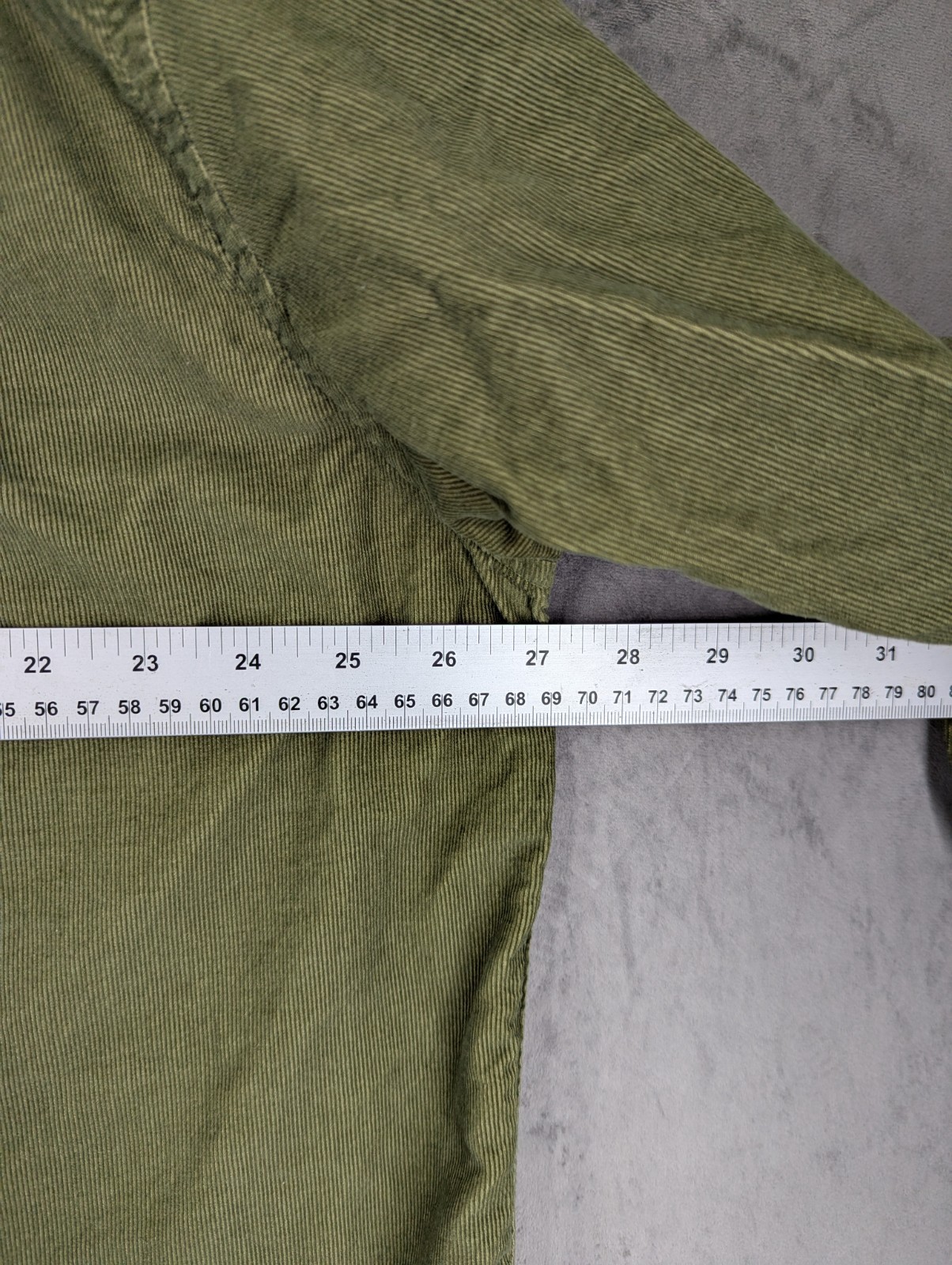 St Johns Bay Corduroy Shirt Men's Size 2XL Green Button Up Long Sleeve Cotton image 7