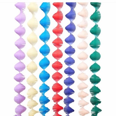 Krepp Girlanden, Magic Rainbow, FSC MIX, 7 Stk, 17,5 cm x 3 m, inkl. 2 m Kordel